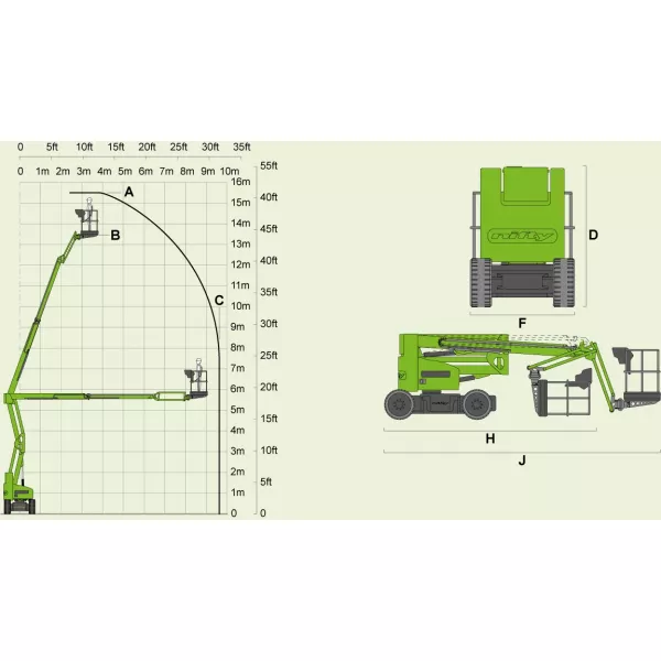 Вишка Niftylift HR15N , електрически, 225 кг - продажба