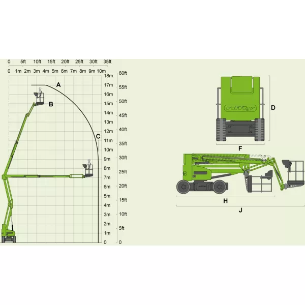 Вишка Niftylift HR17N, електрически, 225 кг - продажба