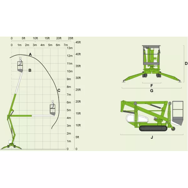 Вишка Niftylift TD120T , дизелов, 200 кг - продажба