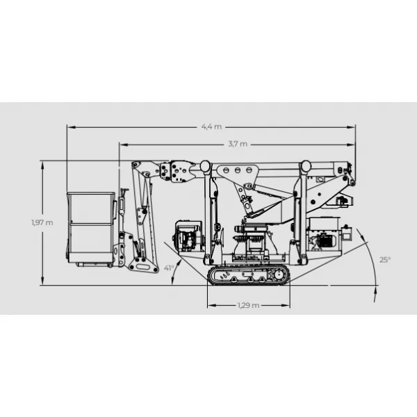 Вишка тип паяк CMC S13F, 12900 мм, 230 кг - продажба