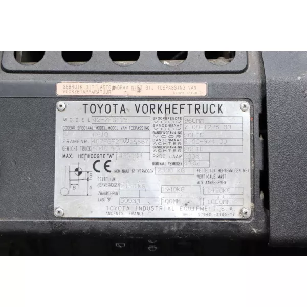 Употребяван газокар Toyota 42-7FGF25 2004 21560