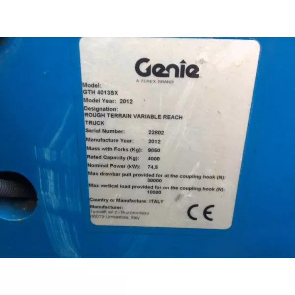 Употребяван телескопичен товарач Genie GTH 4013 SX 2012