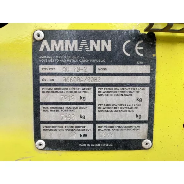 Употребяван двубандажен валяк Ammann AV70-2 2008