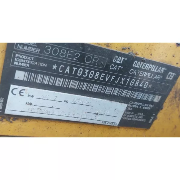 Употребяван мини багер Caterpillar 308 E2 CR 2018, 4150 мм