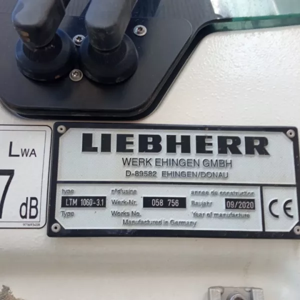 Употребяван автокран Liebherr LTM 1060-3.1 2020