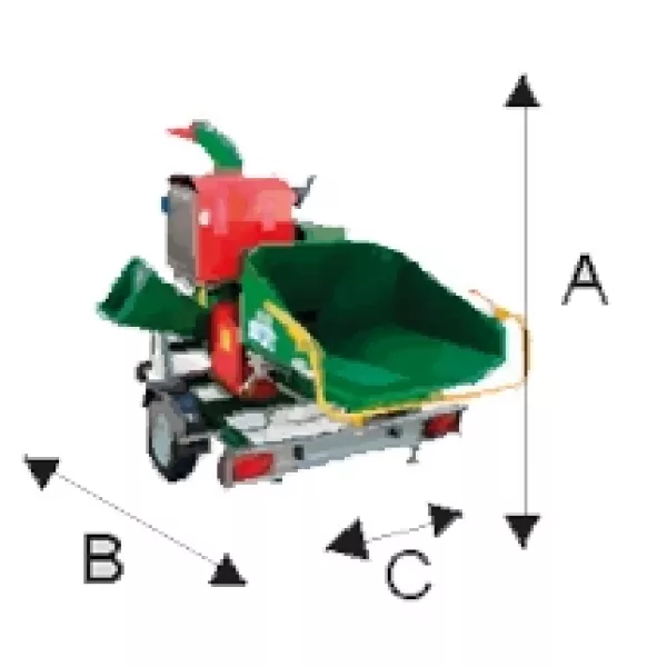 Дробилка за клони Green Technik BC450, 140 мм, 60 мм, 10-15 м3/час - продажба