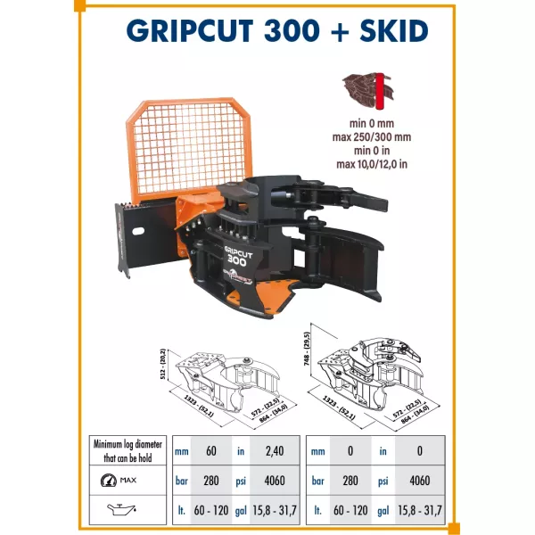 Ножица Agriforest GRIPCUT 300 + SKID - продажба