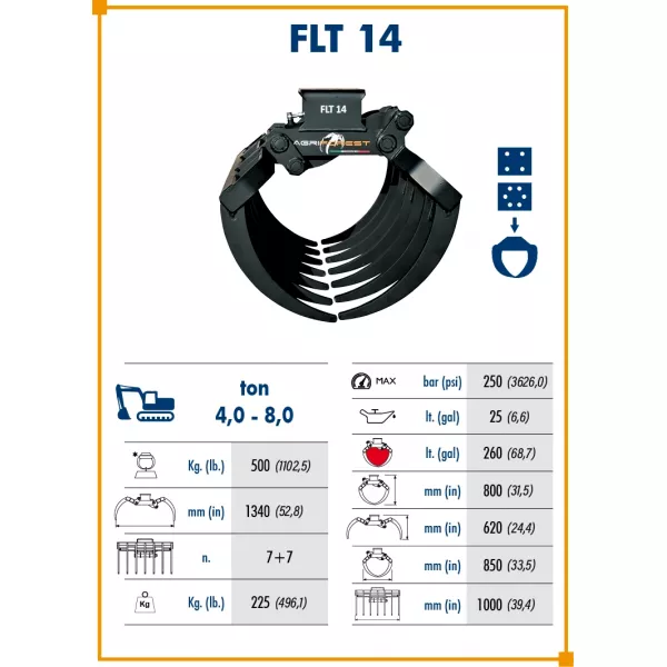 Щипка Agriforest FLT 14, 1340 мм, 500 - продажба