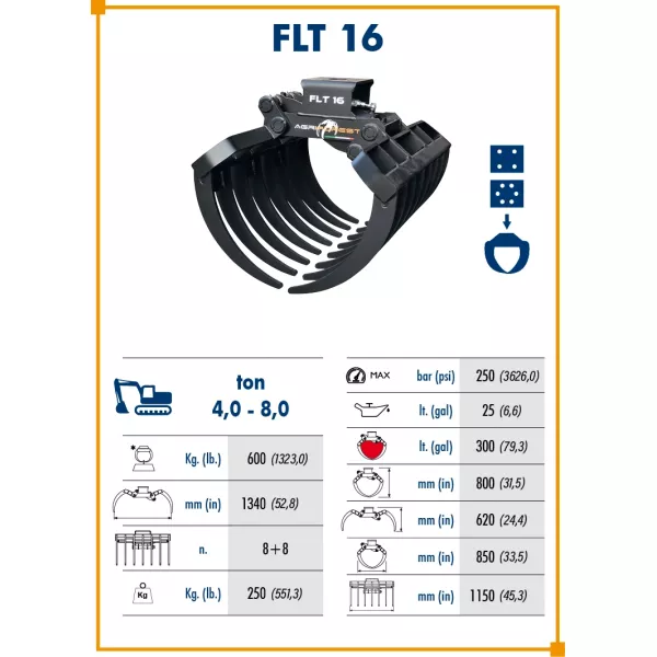 Щипка Agriforest FLT 16, 1340 мм, 600 - продажба