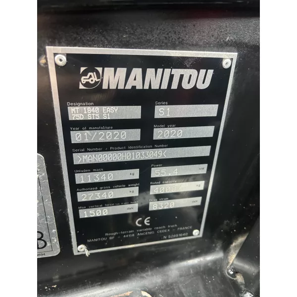 Телескопичен товарач Manitou MT1840 2020